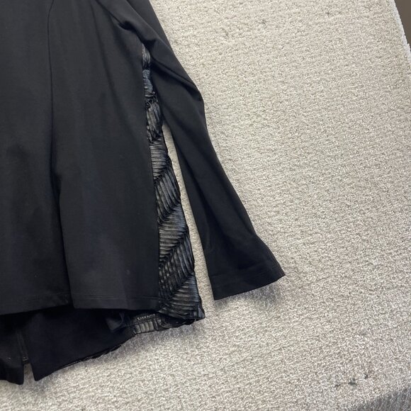 Picadilly Full Zip Jacket Black Moto Textured Mix-Media Women Sz XL Canada Made - Picture 11 of 13